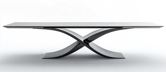 Sleek modern luxury dining table design with polished finish perfect for upscale interior decor and elegant dining settings