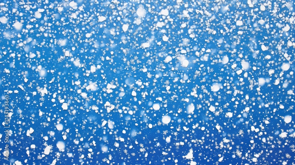 Aufkleber snowflakes cascading gently against a vibrant blue background creating a serene winter atmosphere an