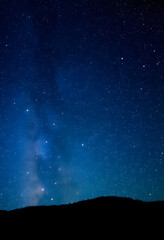 silhouette of stars with abstract space background, dinamic scene, with white tones