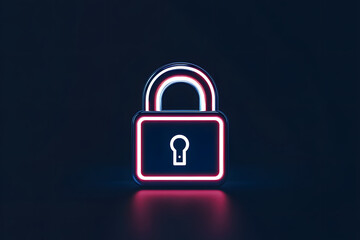 Secure, digital padlock icon symbolizing protection, privacy, and online security. Ideal for technology or cybersecurity themes.
