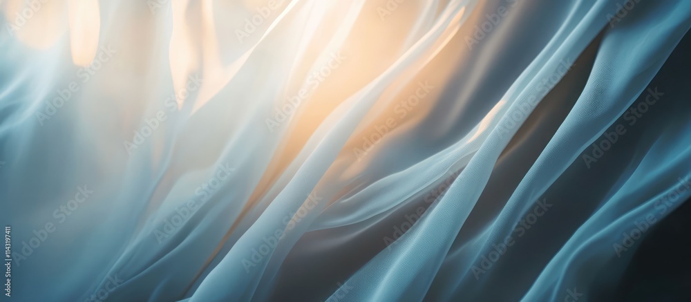 Aufkleber softly draped fabric illuminated by gentle light creating a serene and artistic atmosphere for sooth