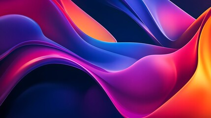 Abstract Colorful Waves Flowing Design