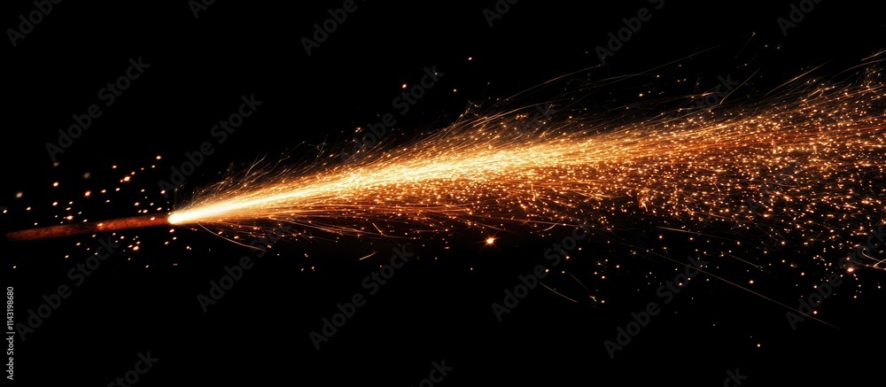 Poster bright, sparkling fireworks display illuminating the night sky with vibrant colors and dynamic patte
