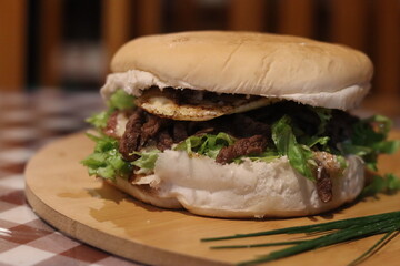 Sanduíche comida rápida e fácil lanche