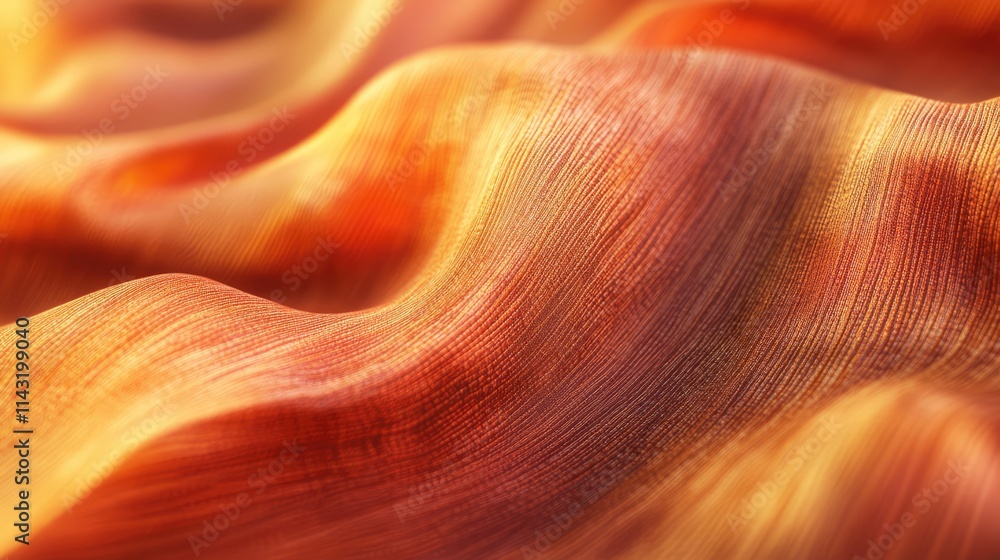 Poster warm textured fabric with delicate crinkled folds creating a luminous effect highlighted by gentle i