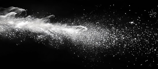 Spectacular fireworks display with sparkling effects against a black background celebrating St Stephen's Day festival.