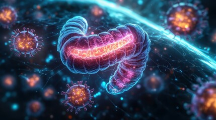 Explore the detailed scientific illustration revealing gut health and how intestinal cells protect against permeability.