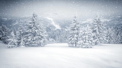 winter landscape with trees