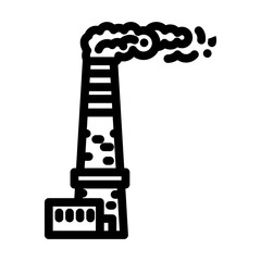 industrial chimney industry line icon vector. industrial chimney industry sign. isolated contour symbol black illustration