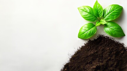 Naklejka premium Close-up observation of fertile soil layers featuring rich earth textures