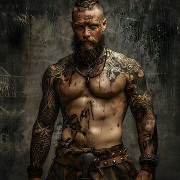 portrait of viking man