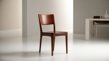 Modern Dark Wood Dining Chair Design