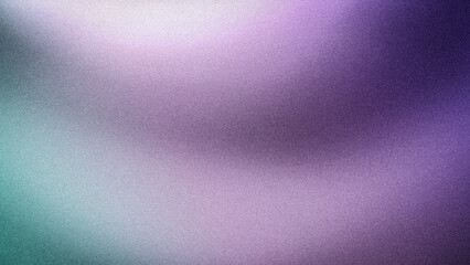 Abstract 4K grainy gradient background with soft blends of purple, lavender, teal, and white hues. Perfect for modern wallpapers, banners, and creative designs