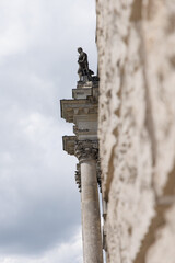 Detailed shot of statue on Reichstag in Berlin, Germany.