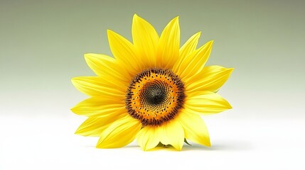 Obraz premium A single vibrant yellow sunflower blooms brightly