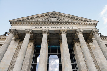 Photo of the Reichstag building in Berlin, Germany.