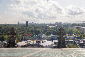 Image of Berlin from inside the Reichstage Building in Berlin, Germany on June 19, 2024.
