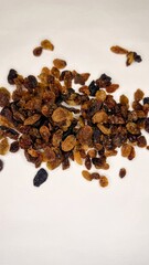 raisin, dry grapes, dark raisins, fruit, dried fruit, raisin on white background, food, health, Natural, 