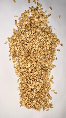 oatmeal, beans, product, agriculture, porridge, oatmeal on white background, isolated, raw, healthy, fresh, Nature, delicious