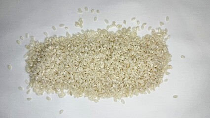 rice, product, agriculture, porridge, rice on white background, isolated, raw, 