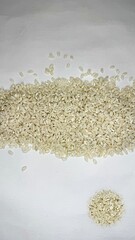 rice, product, agriculture, porridge, rice on white background, isolated, raw, 