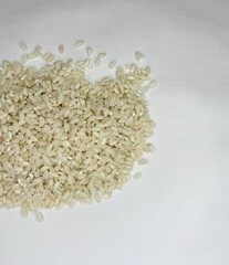 rice, product, agriculture, porridge, rice on white background, isolated, raw, 