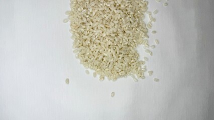 rice, product, agriculture, porridge, rice on white background, isolated, raw, 