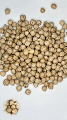 chickpeas, beans, product, agriculture, porridge, chickpeas on a white background 