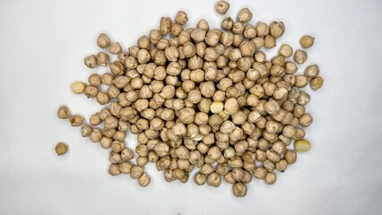 chickpeas, beans, product, agriculture, porridge, chickpeas on a white background 
