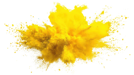 Yellow explosion, transparent background