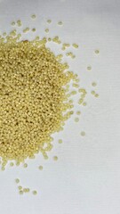 millet on white background,millet, porridge, cereal, food, health,