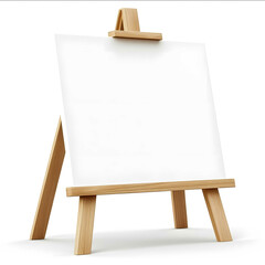 mini whiteboard on a wooden easel 3D vector file front view of object only this object in the image no background front