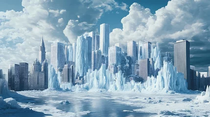 Frozen Cityscape A Metropolis Engulfed By Ice © Handz