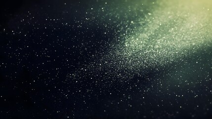 Fototapeta premium Glowy grainy gradient background with noise texture in black and dark green