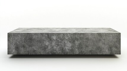 A minimalist concrete table with a smooth surface, ideal for modern interior design.