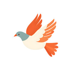 Simple Pigeon Icon: Clean and Flat Logo Design with Minimalist Style