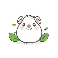 Obraz premium Simple Guinea Pig Icon: Clean and Adorable Flat Logo Design