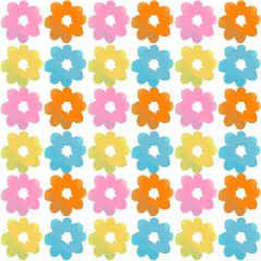 Minimalistic Isolated Seamless floral pattern set and pack of flowers and plants on white background colourful wallpaper paper wrap Tulip tulips and rose roses