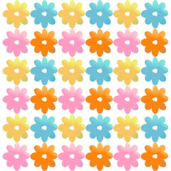 Minimalistic Isolated Seamless floral pattern set and pack of flowers and plants on white background colourful wallpaper paper wrap Tulip tulips and rose roses