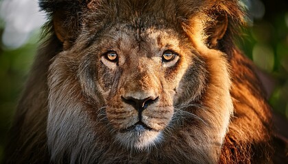 Fototapeta premium Close-up of lion’s face