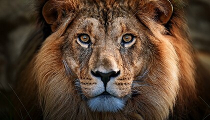 Fototapeta premium Close-up of lion’s face