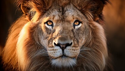 Fototapeta premium Close-up of lion’s face