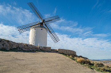 Typical windmills in Consuegra, Castilla La Mancha, Spain