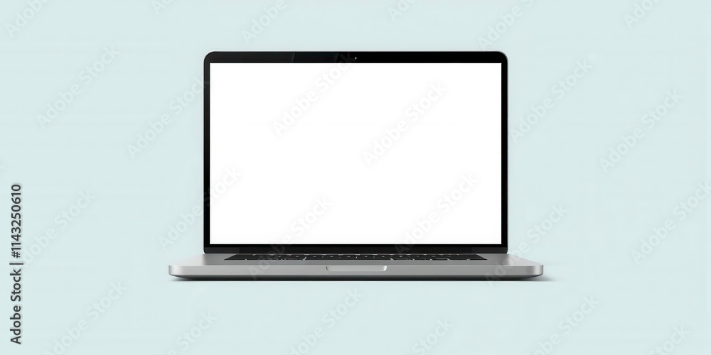 Canvas Prints laptop with blank web screen mockup for design presentation, presentation, internet