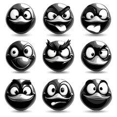 set of animals head vector style