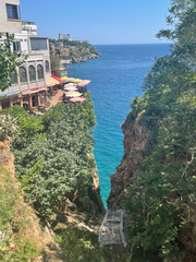view of the sea from the mountain