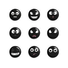 set of animals head vector style