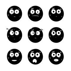 set of animals head vector style