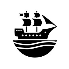 Sailing into the Horizon: A Classic Galleon Icon 