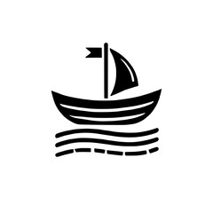 Sailing Away: Simple Boat Icon 